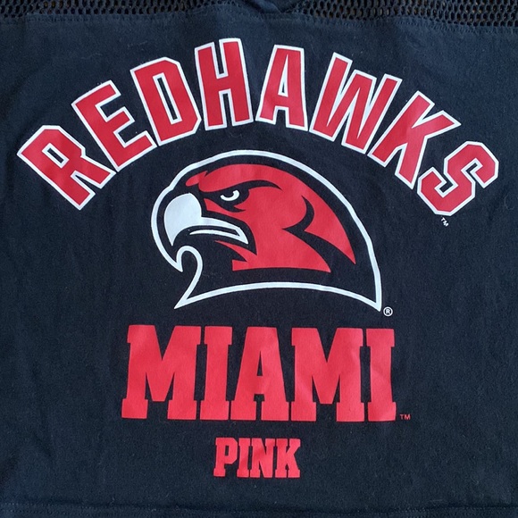 PINK VS MIAMI REDHAWKS CROPPED TEE - Picture 2 of 10